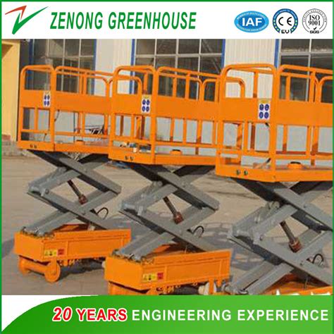 Agriculture Height Scissor Lift Elevating Work Platform For Greenhouse