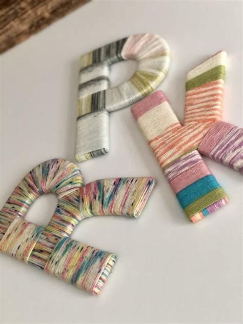 Diy Yarn Wrapped Letters