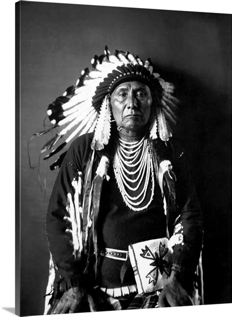 Chief Joseph Of The Nez Perce Tribe In Full Traditional Tribal Dress