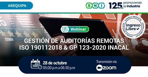 Webinar Gratuito sobre Gestión de auditorias remotas ISO 190112018