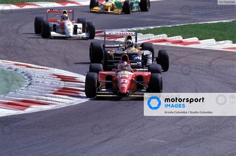 Jean Alesi Ferrari F93A Leads Damon Hill Williams FW15C Renault And