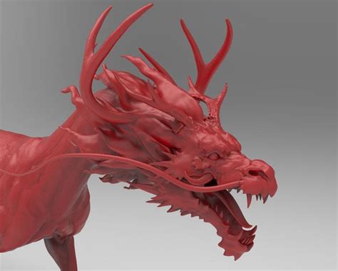 Artstation 我的兽型中国龙，keyshot渲染尝试 My Chinese Dragon Dinyi Chen