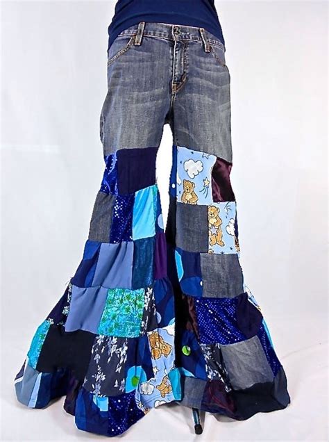 Patchwork Pants Upcycled Clothing Boho By Sweetlifethreads On Etsy