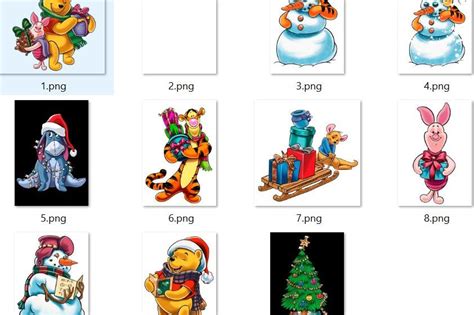 Winnie Pooh Y Sus Amigos Navidad PNG PlantillasParaSublimar