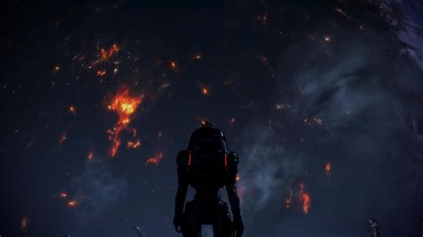 Mass Effect Night Space Garrus Vakarian Darkness Screenshot Outer