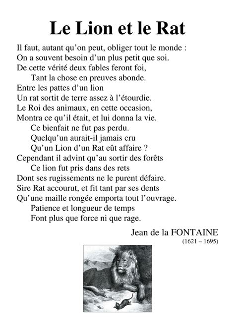 Le Lion Et Le Rat