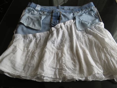 Ruffled Denim Skirt Refashion · How To Sew A Denim Skirt · Sewing On Cut Out Keep