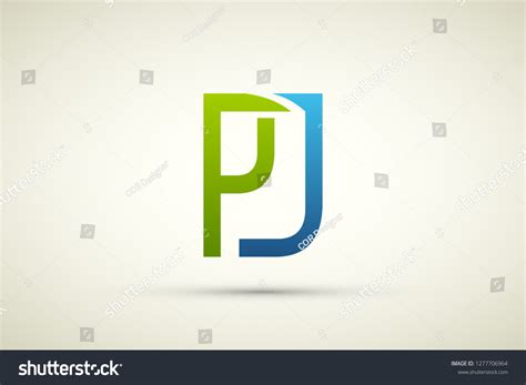 Initial Letter Pj Logo Template Design Stock Vector Royalty Free