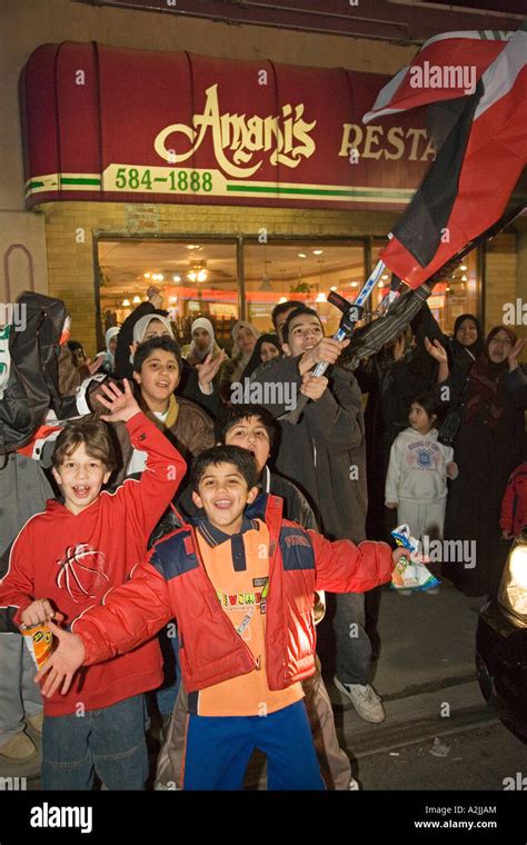 Iraqi Americans Celebrate Hanging of Saddam Hussein Stock Photo - Alamy