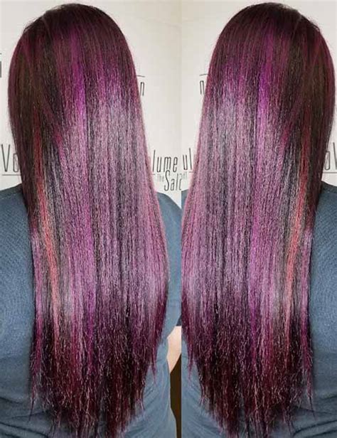 20 Pretty Purple Highlights Ideas For Dark Hair