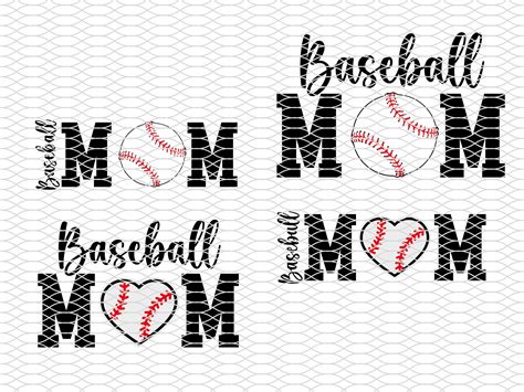 Baseball Mom Svg Bundle Baseball Svg Baseball Shirt Svg Baseball Mom Life Svg Supportive Mom