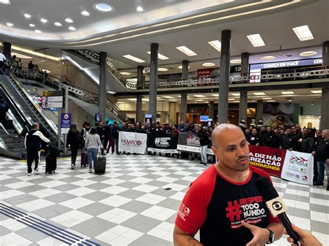 Manifestação no Aeroporto de Congonhas Sinteata denuncia desrespeito