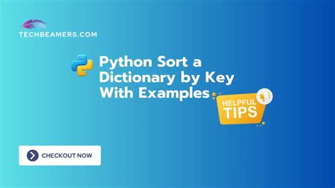 Sort A Dictionary By Key In Python Using Multiple Ways