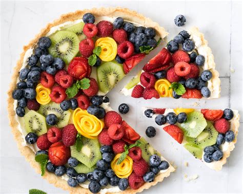 Fruit Tart With Almond Crust Fruit Tart Recipe Fresh Fruit Tart