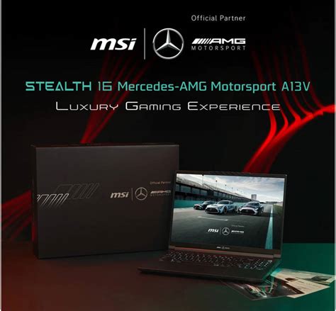 MSI Stealth 16 Mercedes AMG A13VG 16 OLED UHD 60Hz Laptop 13th Gen