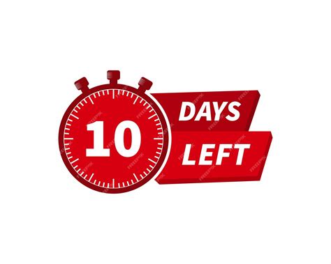 10 Jours Restants étiquette Avec Compte à Rebours Pour La Conception