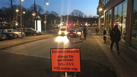 Rosenlundsgatan St Ngd F R Genomfartstrafik Trafiken Nu G Teborg