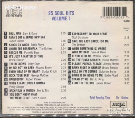 25 Soul Hits Vol 1 в Cd дискове в гр Бургас Id36312951 — Bazarbg