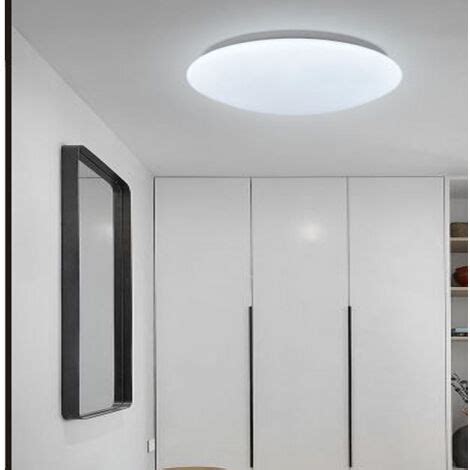 Plafoniera Led Da Soffitto Tonda Watt Bianca Con Scocca Liscia Luce