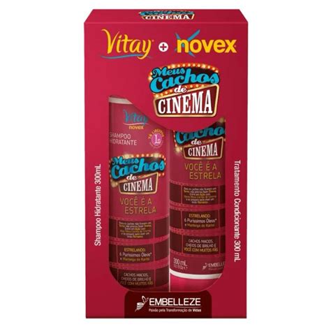 Kit Novex Vitay Meus Cachos De Cinema Shampoo Condicionador 300ml