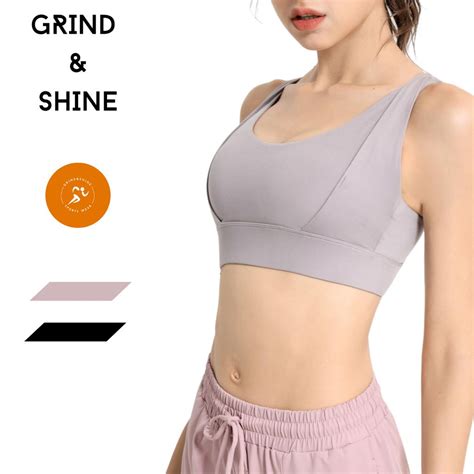 Sg Ready Stock Premium Padded High Support Yoga Sports Bra Exercise