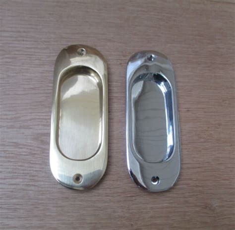 Solid Brass Recessed Pull Door Handle Flush Inset Door Handle Sliding Ebay