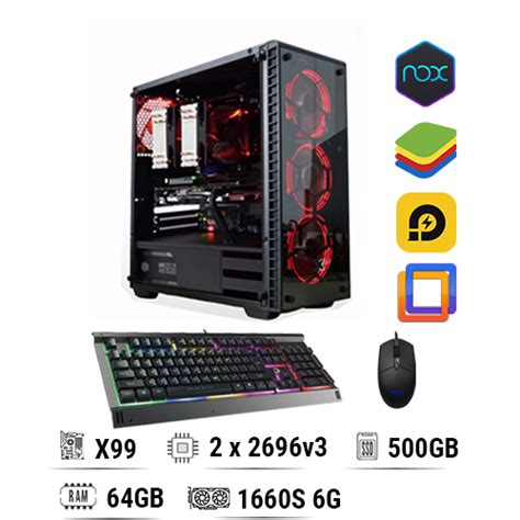 Giả Lập Dual Xeon E5 2696v3 72 Thread 64G GTX1660s 6G Máy tính