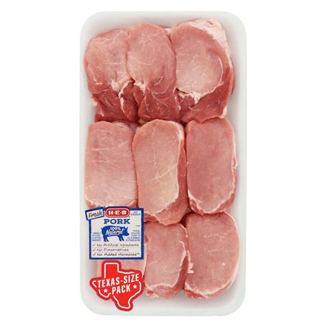 H E B Boneless Ribeye Pork Chops Extra Thick Cut Texas Size Pack Shop Pork At H E B