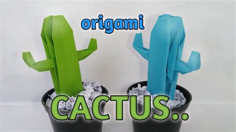 Origami Cactus Easy How To Make Origami Cactus Simple And Easy