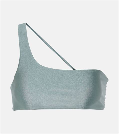 Apex One Shoulder Bikini Top In Blue Jade Swim Mytheresa