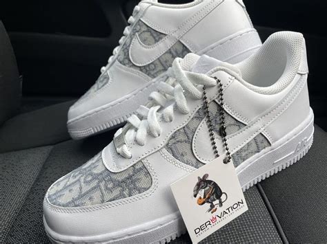 CUSTOM GREY DIOR X 20 AIR FORCE 1 Derivation Customs Custom