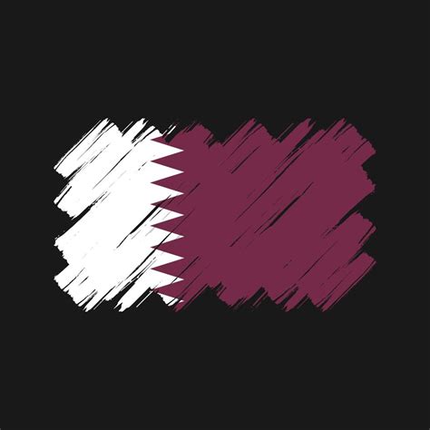 Qatar Flag Brush Strokes National Flag Vector Art At Vecteezy