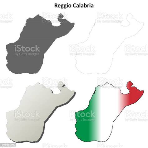 Reggio Calabria Blank Detailed Outline Map Set Stock Illustration Download Image Now Blank