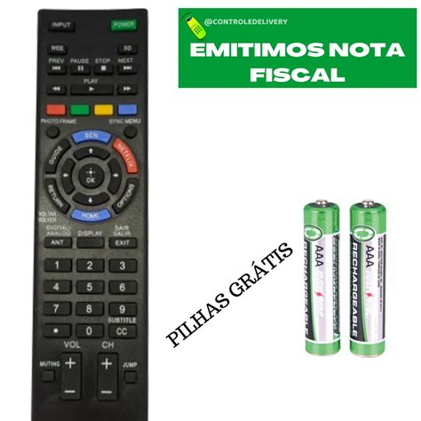 Controle Remoto Tv Sony Bravia Universal Funciona Em Todas As Tvs Da