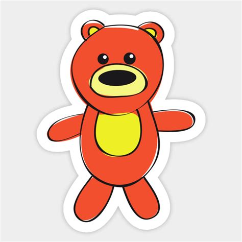 Red Teddy Bear Teddy Bear Sticker Teepublic