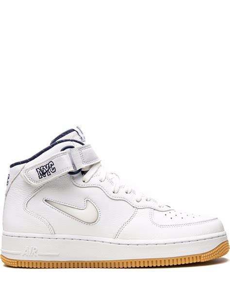 Nike Air Force 1 Mid Nyc (white/midnight Navy) | ModeSens