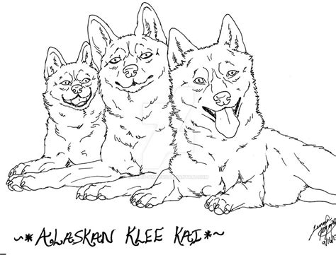 Alaskan Klee Kai In A Row Lineart By Canis Simensis On Deviantart