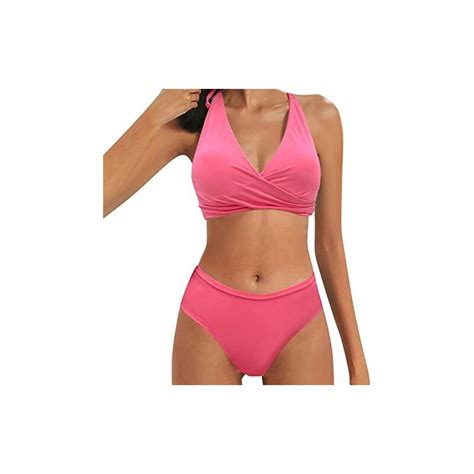 MGSFGlk Costumi Da Bagno Donna Due Pezzi Bandeau Volant Bikini Donna Mare Mare Coppe Estraibili