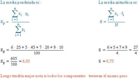 Fórmula De Média Aritmética Ponderada - Media ponderada. Media aritmética. Medidas de centralización. Fórmula ...