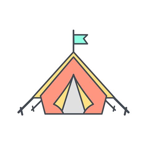 Tent Vector Icon Vector Art At Vecteezy