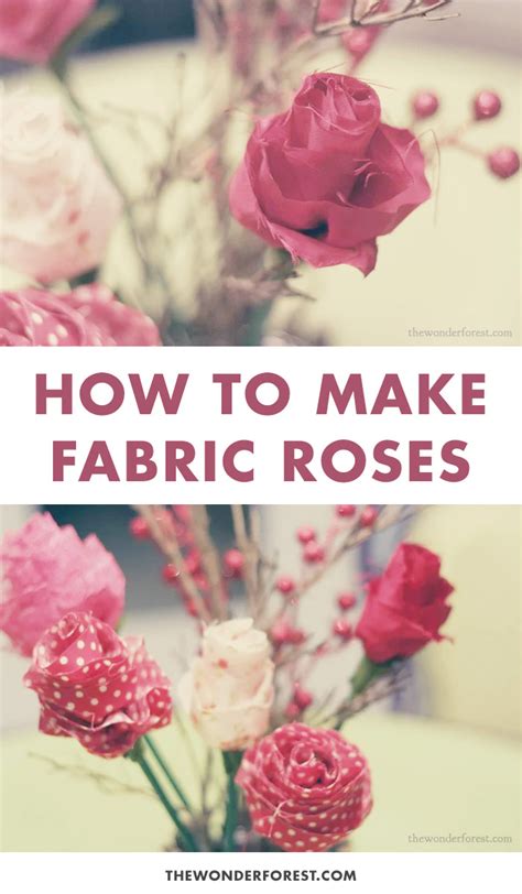 How To Make Fabric Roses Diy Flower Bouquet Wonder Forest