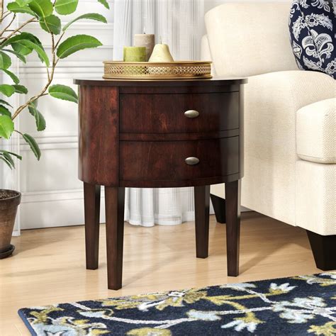 Three Posts Canterbury Solid Wood 2 Drawer End Table And Reviews