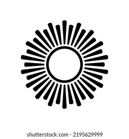 Sun Vector Logo Black White Stock Vector (Royalty Free) 2195629999 ...