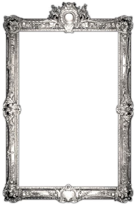 Silver Frame Decorative Edges Stylish Presentation Artistic Touch