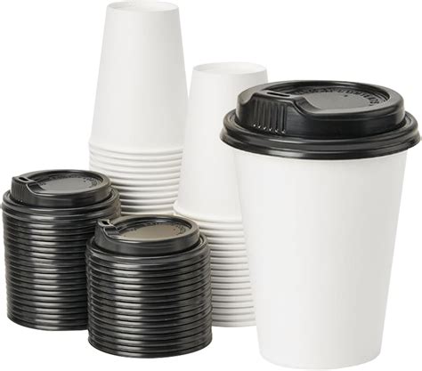 Amazon Racetop Pack Disposable Coffee Cups With Lids Oz