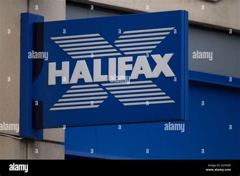 Halifax bank sign logo Stock Photo - Alamy