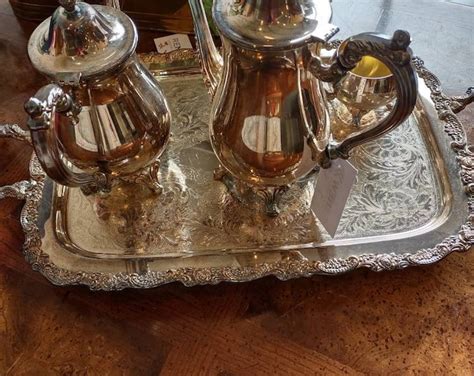 4 Piece Oneida Silver Royal Provincial Tea Set Silver Plate Hollowware