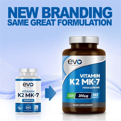 Buy Vitamin K2 MK 7 200mcg 365 Vegetarian And Vegan Tablets Not