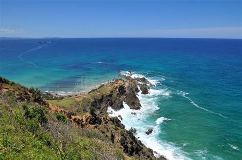 Aerial view of Byron Bay stock image. Image of surf, cliffs - 19386415