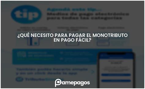 Qué necesito para pagar el Monotributo en pago Fácil Actualizado 2025